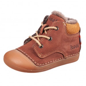 Dětská obuv KOEL4KIDS AVA Leather Wool /chocolate -  První krůčky