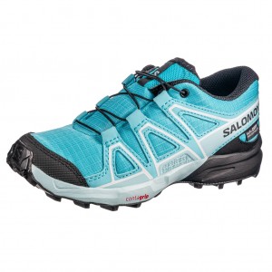Dětská obuv Salomon Speedcross WP J  /blue/black/aqua - 